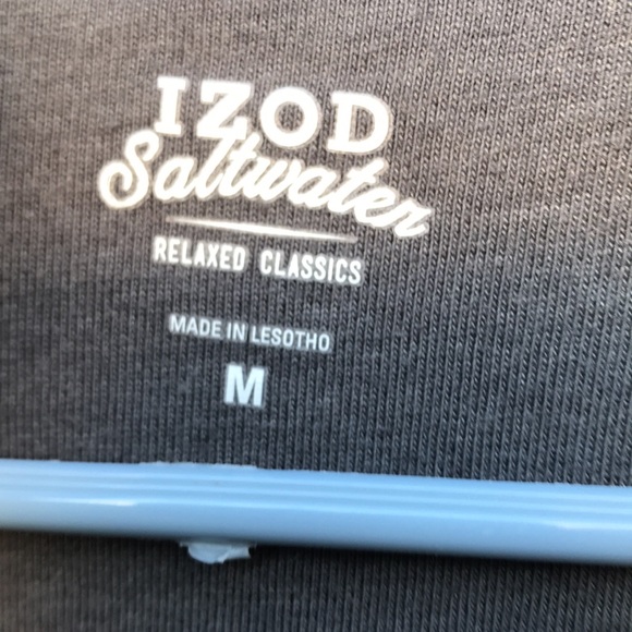 Izod Saltwater 1/4 zip Long Sleeve, Mossy Green, Fleece Shirt, Size Medium - Picture 7 of 9